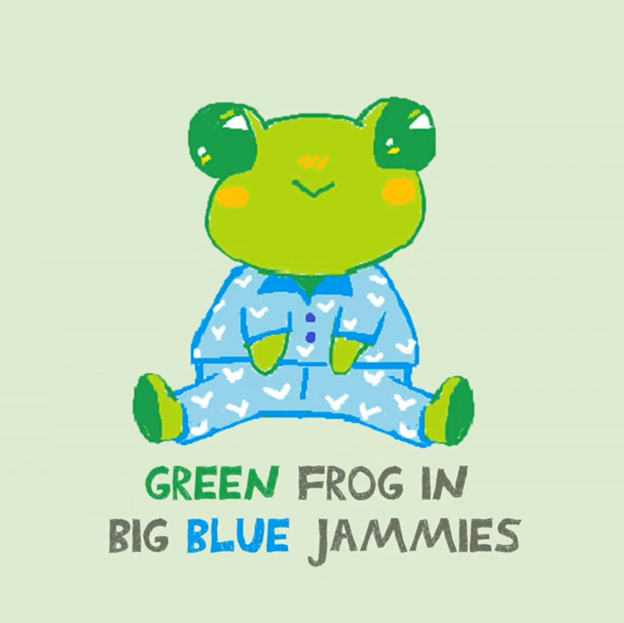 cute frog in their Jammies